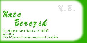 mate berczik business card