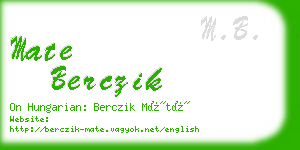 mate berczik business card